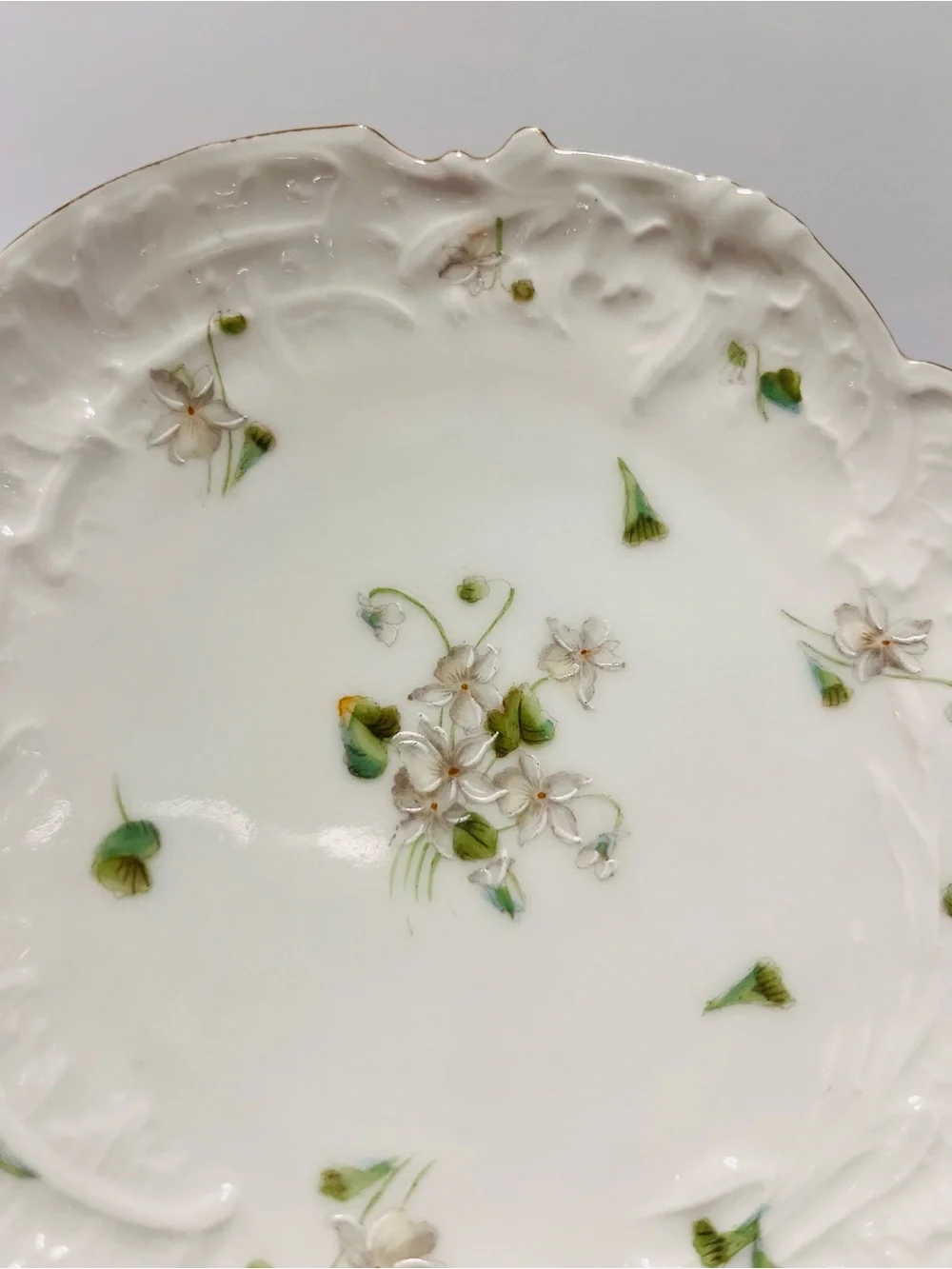 Antique Victoria Carlbad Austria 1890’s Set of 3 Porcelain Plates Hand Painted